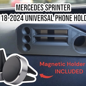 Mercedes Sprinter 2018-2023 Universal Phone Holder Magnetic clip not included