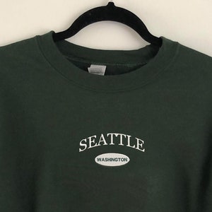 Seattle Washington Embroidered Crewneck