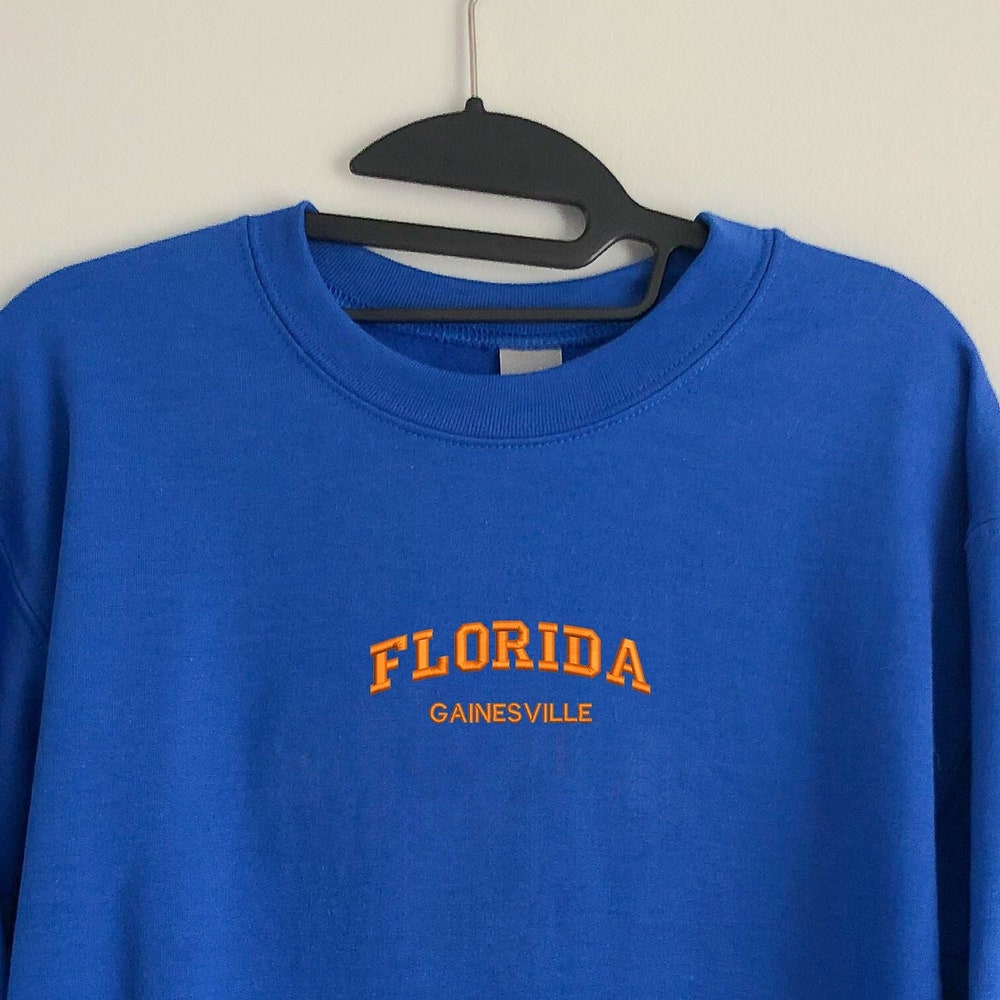 Florida Gainesville Embroidered Crewneck Sweatshirt