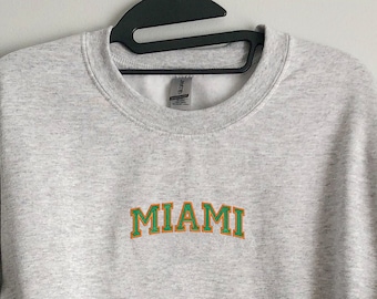 Vintage NIKE Center Swoosh Miami Sweatshirt Crewneck Size M - Etsy
