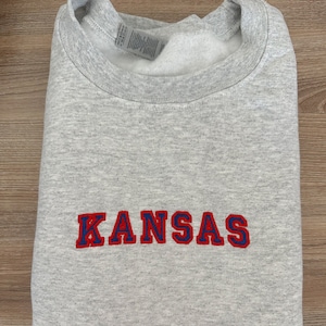 Kansas Embroidered Crewneck Sweatshirt