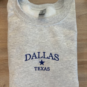Dallas Texas Embroidered Crewneck image 1