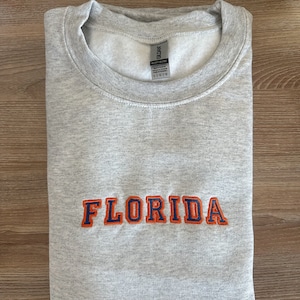 Florida Embroidered Crewneck Sweatshirt