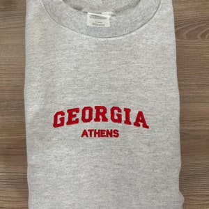 Georgia Athens Embroidered Crewneck Sweatshirt