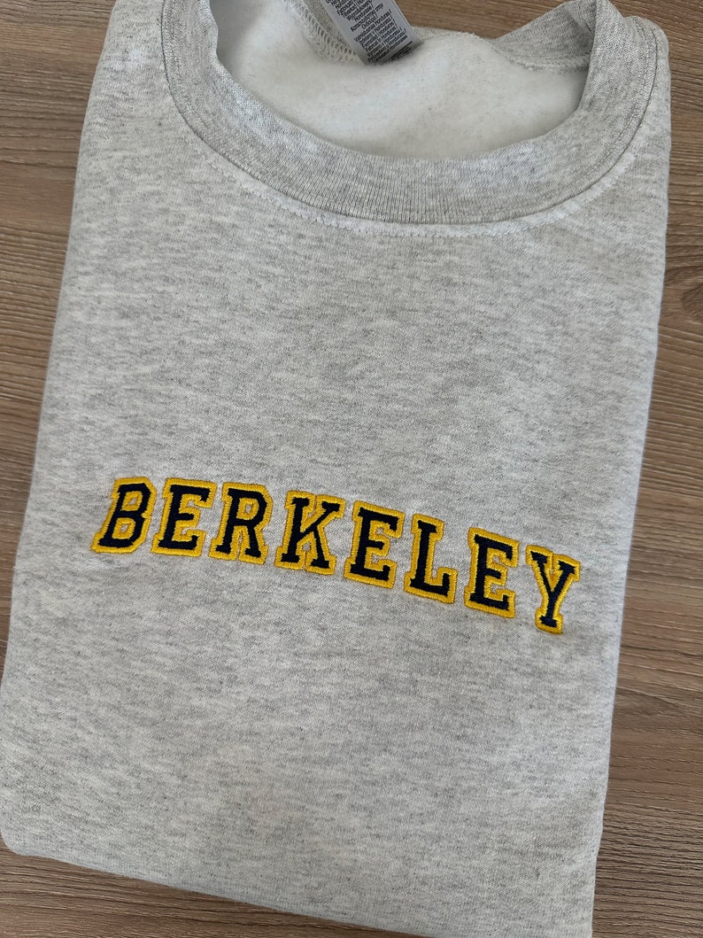 Berkeley California Embroidered Crewneck Sweatshirt image 5