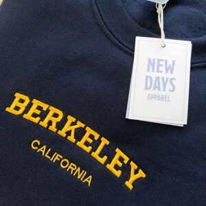 Berkeley California Embroidered Crewneck Sweatshirt image 2