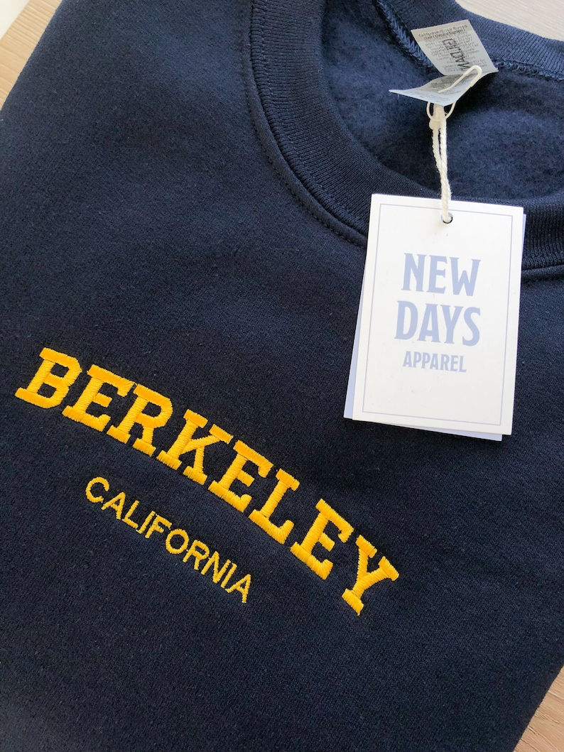 Berkeley California Embroidered Crewneck Sweatshirt image 2