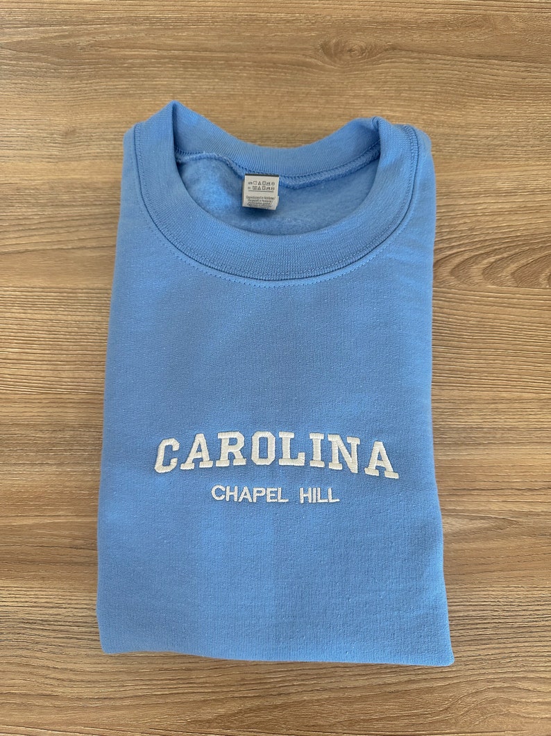 North Carolina Embroidered Crewneck Chapel Hill image 2