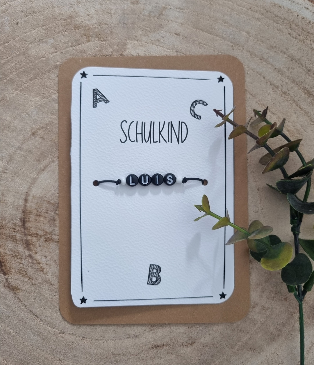 Einschulung Armband Für Mädchen Mit Schutzengel - Verstellbar Mit Karte