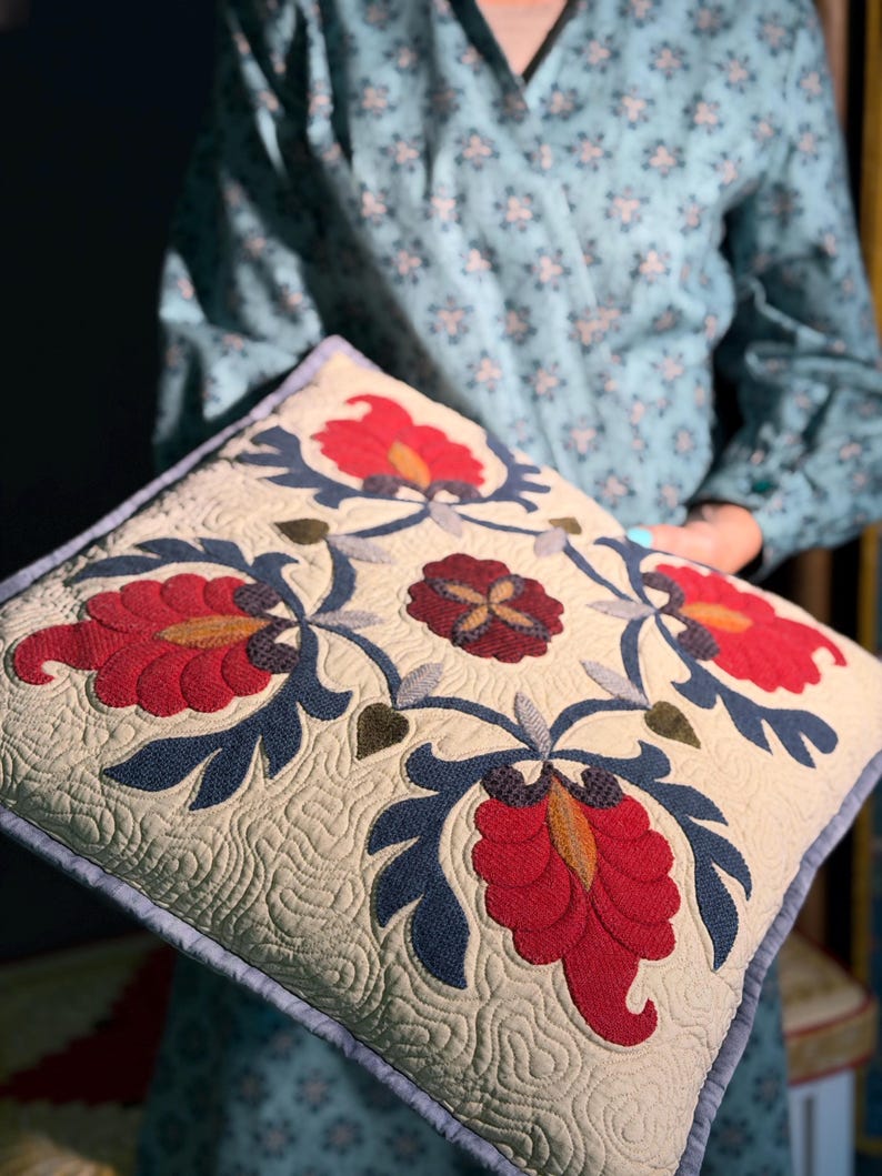 Motif de coussin patchwork nuit orientale PDF, housse de coussin matelassé 18" avec appliqués, patron de couture pour débutants, téléchargement numérique image 9