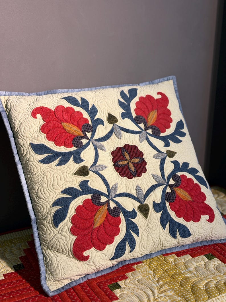 Motif de coussin patchwork nuit orientale PDF, housse de coussin matelassé 18" avec appliqués, patron de couture pour débutants, téléchargement numérique image 8