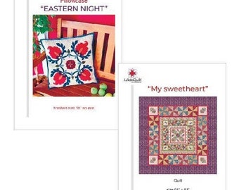 Pacote padrão 2 em 1. Fronha "Noite Oriental" e colcha "Minha querida".