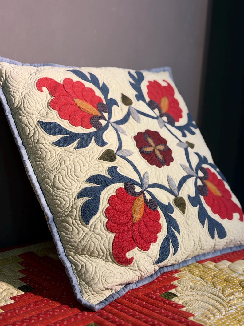 Motif de coussin patchwork nuit orientale PDF, housse de coussin matelassé 18" avec appliqués, patron de couture pour débutants, téléchargement numérique image 3