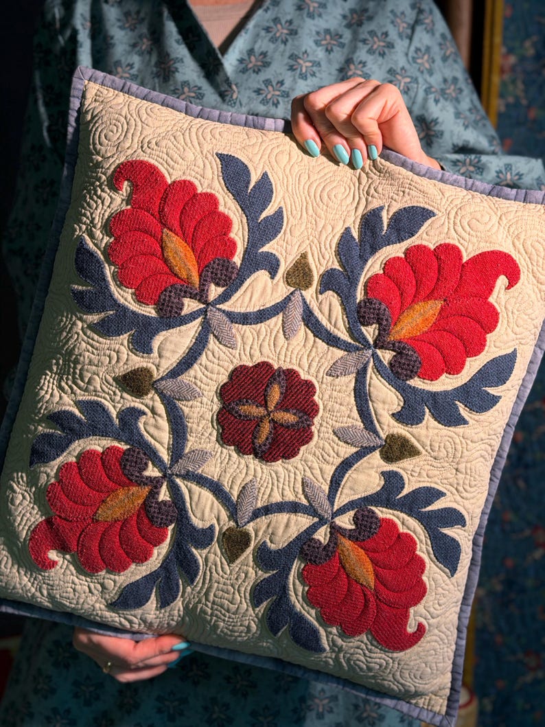 Motif de coussin patchwork nuit orientale PDF, housse de coussin matelassé 18" avec appliqués, patron de couture pour débutants, téléchargement numérique image 4