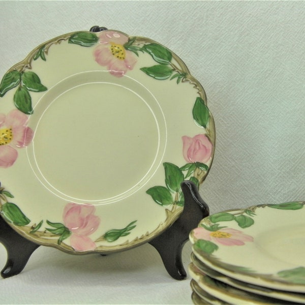 FRANCISCAN DESERT ROSE 6 3/8" Bread and Butter Plates - Made in U.S.A. 1949-1953