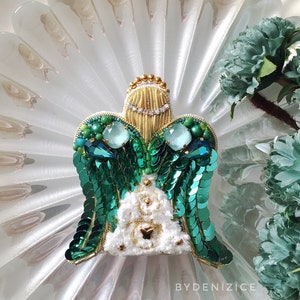 Handmade Angel brooch, wing lapel pin, gift for her, christmas gift
