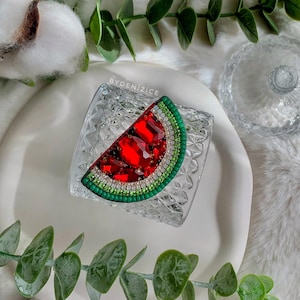 Watermelon brooch,  fruit brooch, watermelon pin, watermelon jewelry, customized gift, gift for her