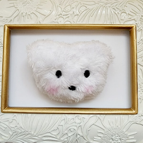 Big Polar Bear Plush Stuffed Animal Hair Clip Girls Toddlers