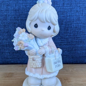 Vintage Collectible Precious Moments &quot;It&#39;s Time To Bless Your Own Day&quot; Figurine C0022 by Samuel J Butcher 2002