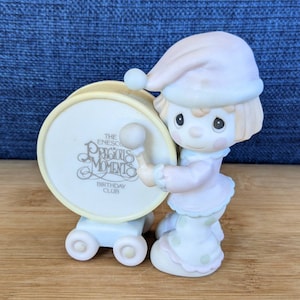Vintage Collectible Precious Moments Charter Member &quot;Our Club Can&#39;t Be Beat&quot; Figurine B-0001 by Samuel J Butcher 1986