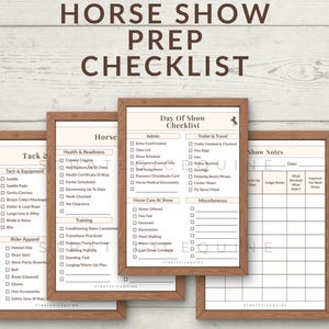 Horse Show Prep Checklist | Show Packing List | Printable Planner + Trailer Travel Bonus