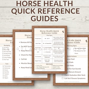 Krótkie poradniki dotyczące pierwszej pomocy koniom | Tabele dotyczące sytuacji awaryjnych u koni (do druku)
