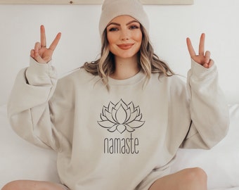 Yoga Sweatshirt, Namaste Shirt, Yoga Shirt, Meditation Shirt, Spiritual Shirt, Workout Shirt, Yoga Lover, Yoga Gifts, Yoga Sweater