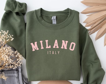 Bluza Milano, Bluza Włochy, Sweter Milano, Sweter Włochy, Bluza Miasto, Sweter Miasta, Koszulka do ćwiczeń, Prezent na Dzień Matki