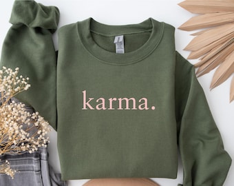 Bluza do jogi, Koszulka Karma, Koszulka do jogi, Koszulka do medytacji, Koszulka duchowa, Koszulka do ćwiczeń, Miłośnik jogi, Prezenty do jogi, Sweter do jogi