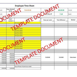 Time Sheet Document