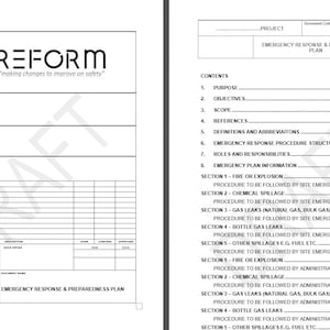 Emergency Response Plan Full Template document 90 Pages