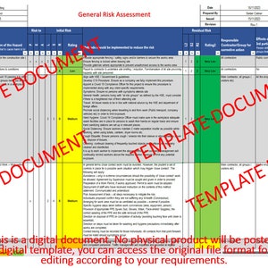General Risk Assessment