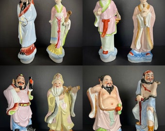 Set of Chinese Eight Immortals Porcelain Figurines – Large