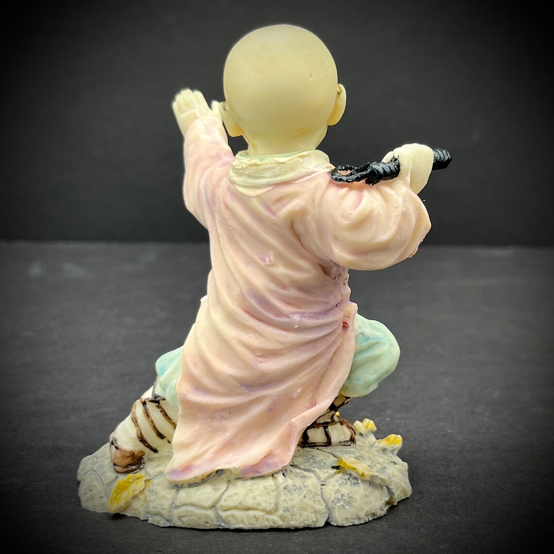 Chinese Young Shaolin Monk Statue Buddhist Figurine 2 Kung Fu Etsy