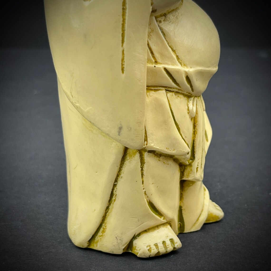 Sterling Silver Chinese Laughing Buddha Charm Bead - Fits 3mm European Bracelets & Necklaces