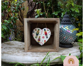 Nutcracker Slate Hanging Heart