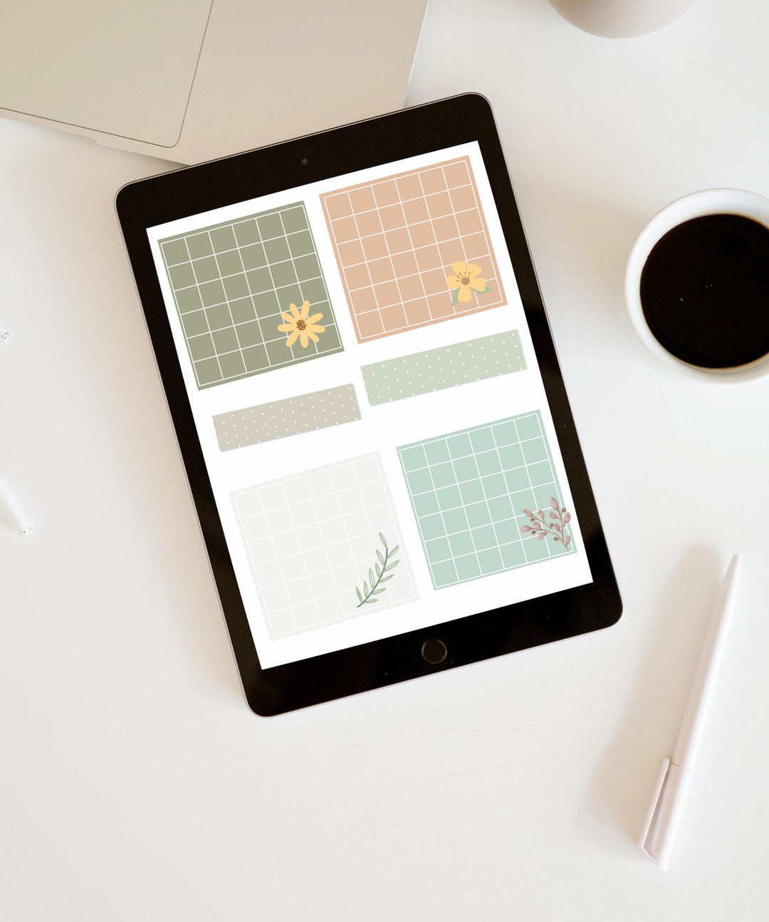 73 Minimal Pastel Color Sticky Notes Post It Digital Planner - Etsy