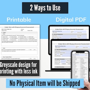 Intake Note With Biopsychosocial Assessment Template PDF | Fillable ...