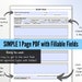 Simple SOAP Note Template for Therapists, PDF Fillable & Editable ...