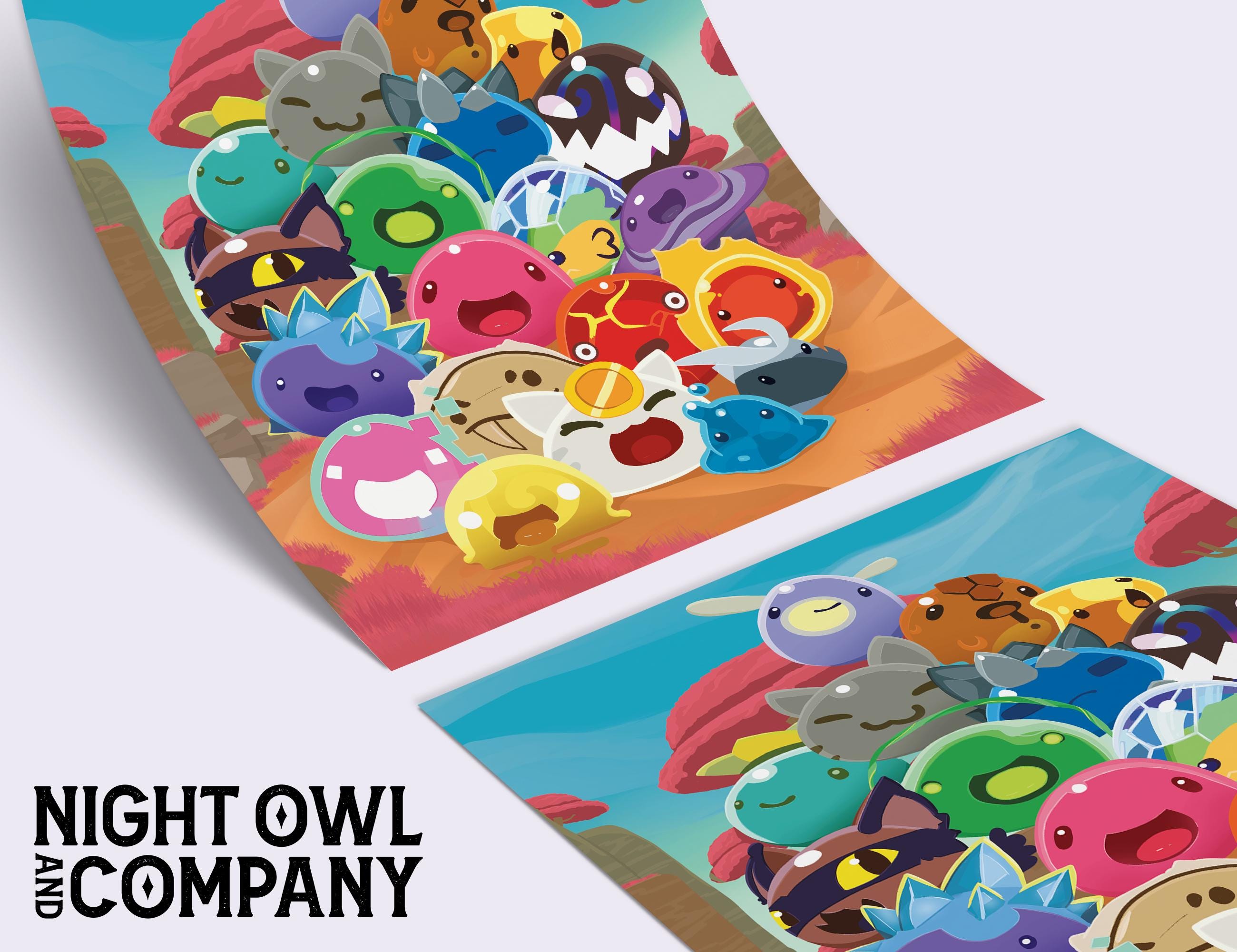 Slime Rancher Slime Pile Art Print: Gamer Room Decor (digital Download ...