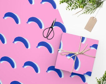 Blue Bananas Wrapping Paper