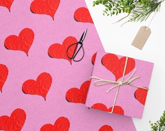Scrapbook Paper Heart Wrapping Paper
