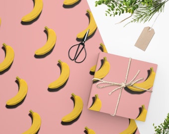 Bananas Blush Wrapping Paper