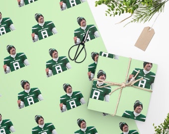 Aaron Rodgers Wrapping Paper, New York Jets Gift, Jets Fan, Aaron Rodgers, New York Jets Gift Wrap, Jets Christmas Gift