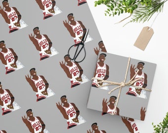 Michael Jordan Wrapping Paper, NBA, Chicago Bulls, basketball Wrapping paper, Jordans Wrapping Paper, gag gift, Michael Jordan