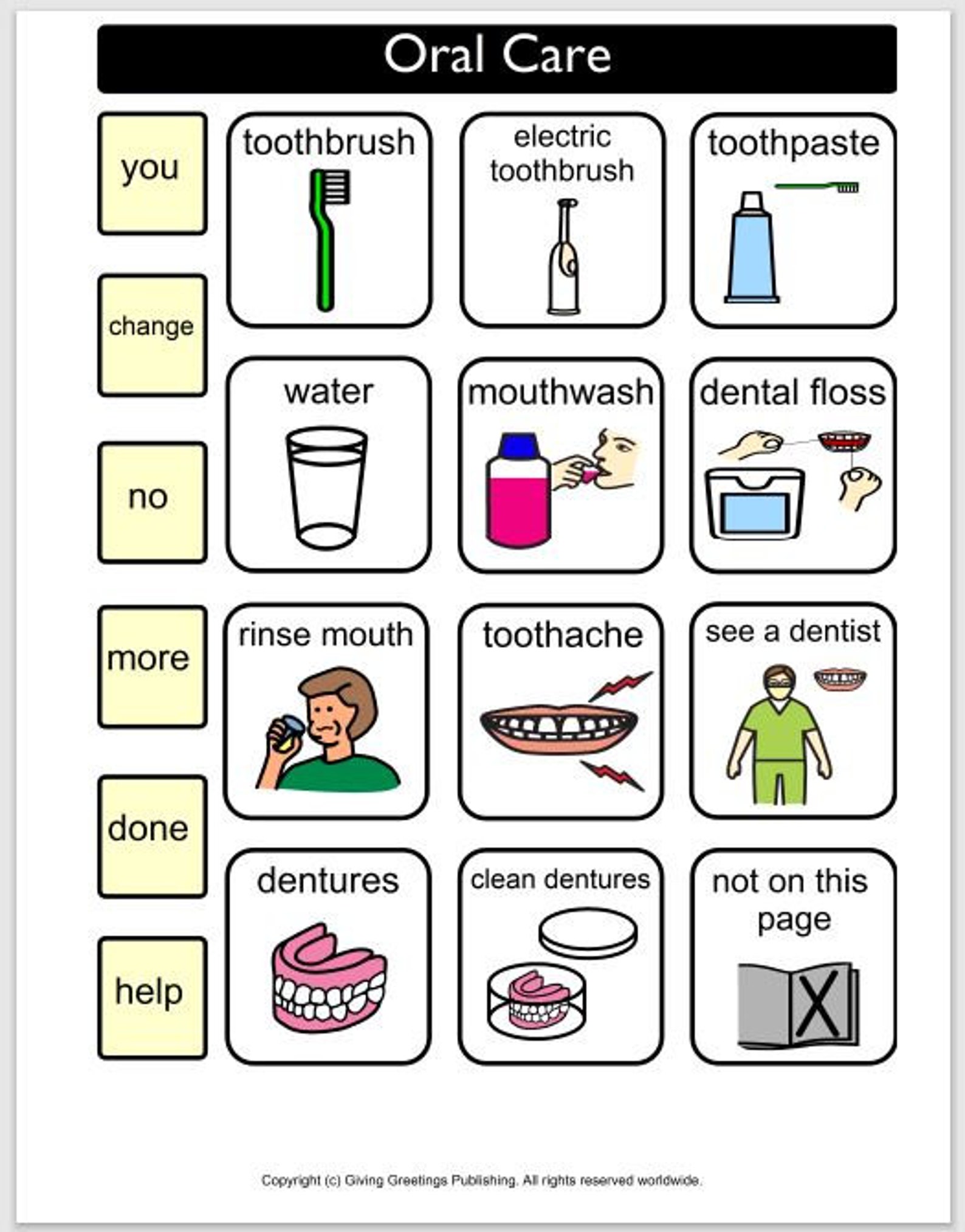 Printable Adult Picture Communication Boards: Health Set | Say It With ...
