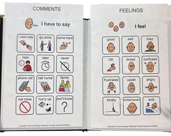 Adult Picture Communication Album: Aphasia Speech Therapy AAC Aid