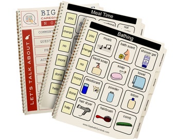 Caregiving Communication Book: Stroke, Aphasia, TBI - AAC Symbols