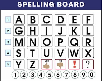 Printable Alphabet Spelling Board: AAC Communication Tool (PDF Download)