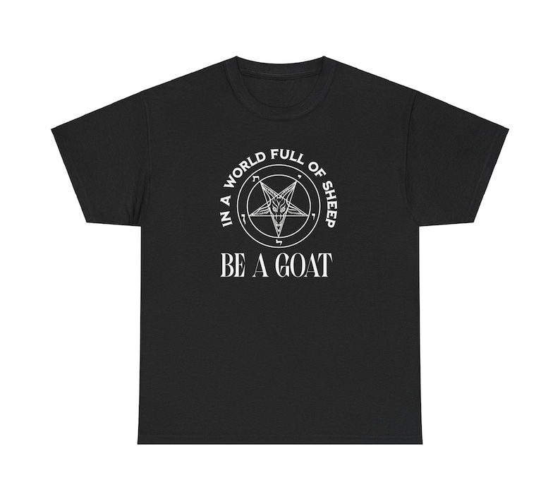 Be a Goat T-shirt Satanic Goat Unisex Tee, Baphomet Devil Shirt, Occult Graphic T-Shirt, Gothic Cotton Top, Devil Pagan Clothing Gift